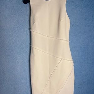 Cinq a sept dress Elegant High Neck sleeveless white dress